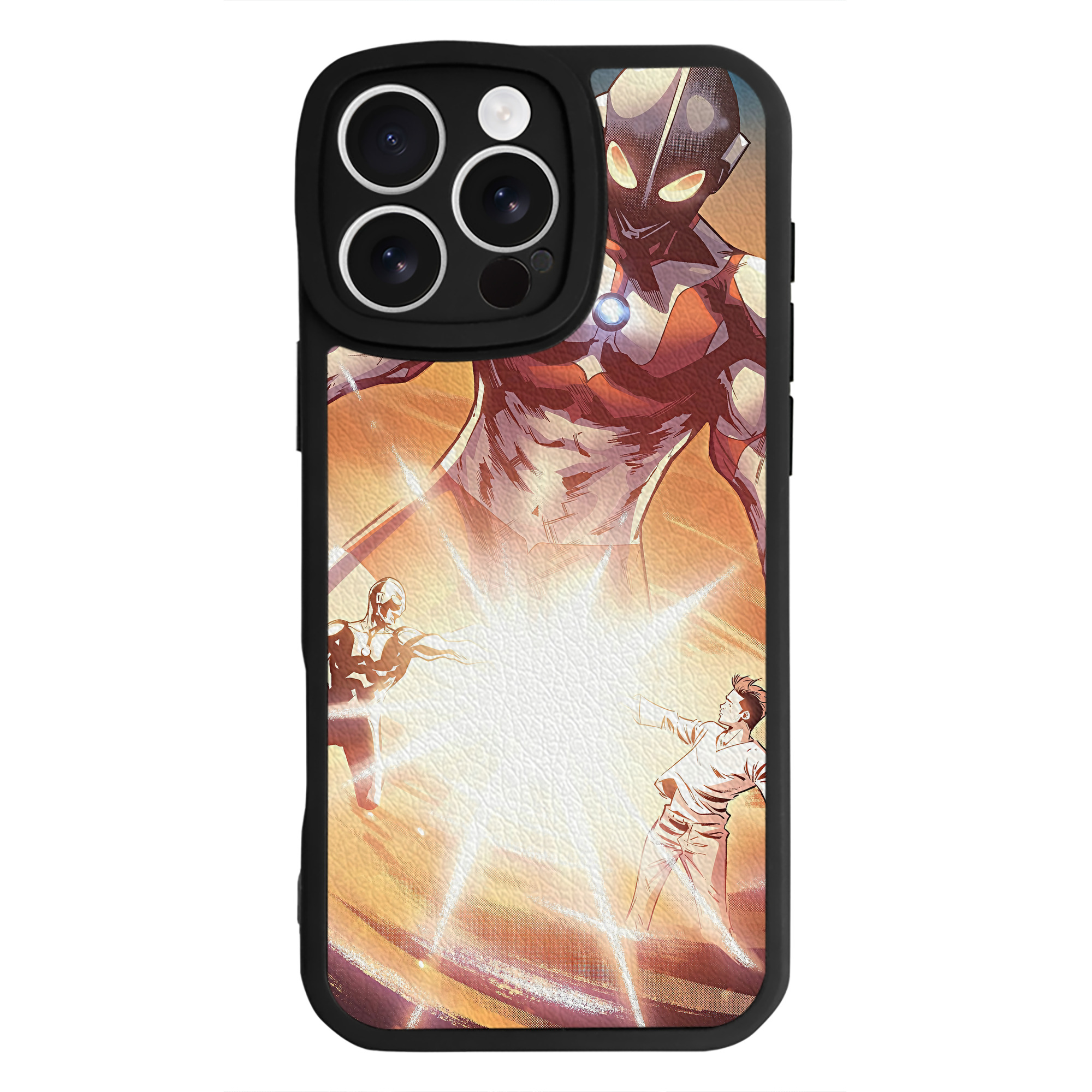 （画像用） ウルトラマン Ultraman 【iPhone 16シリーズ対応】シリコンスマホケース（レザー調） 材質：シリコン